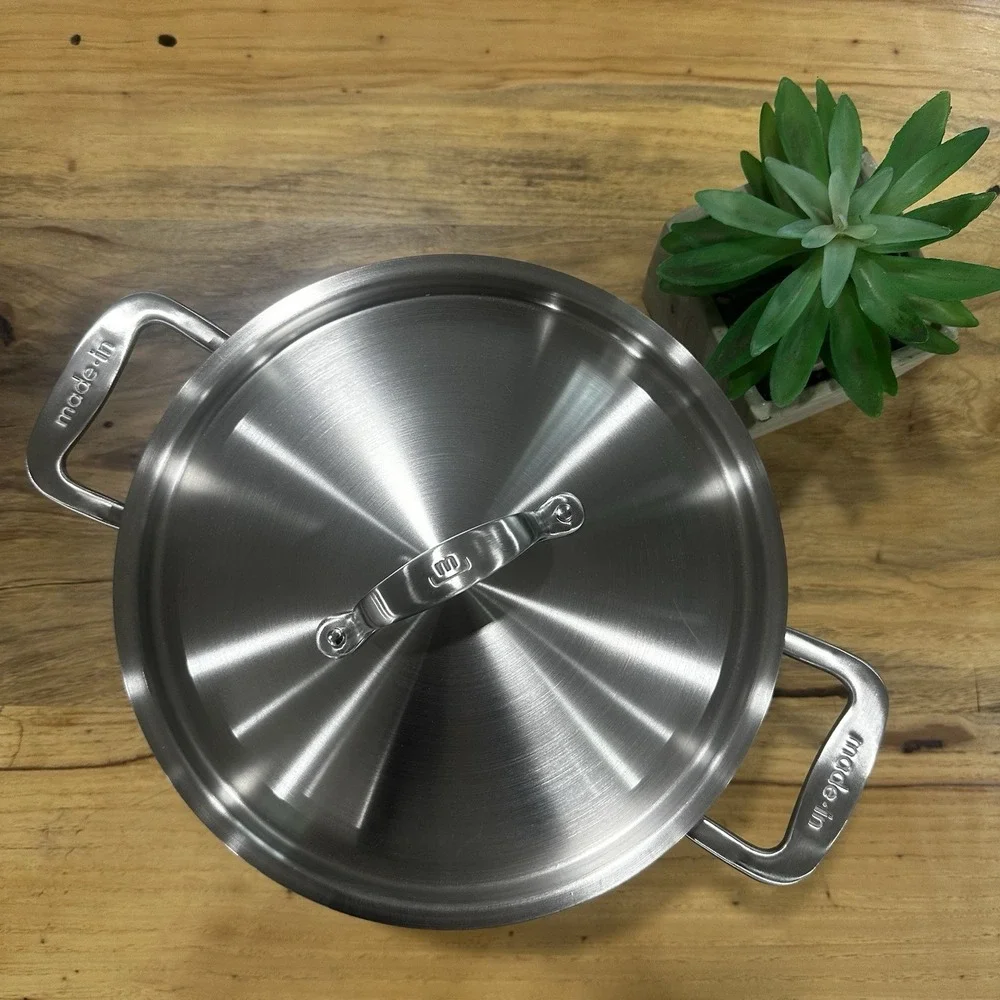 Made In 8 Quart Blue ProCoat Non Stick Stock Pot & Lid NEW